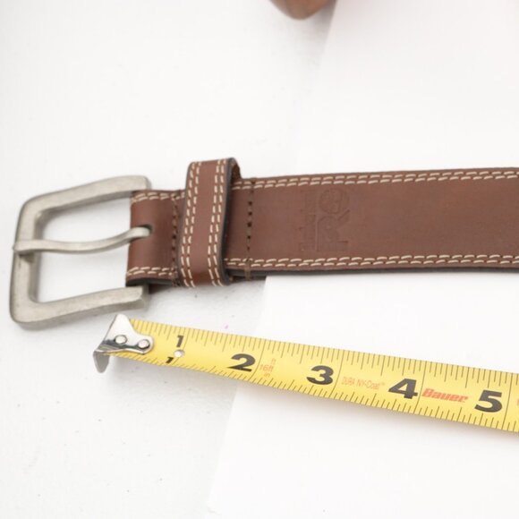 Timberland PRO Mens Belt Size 52 3XL Brown Leather 1 1/2" Wide Casual Work - Picture 11 of 14